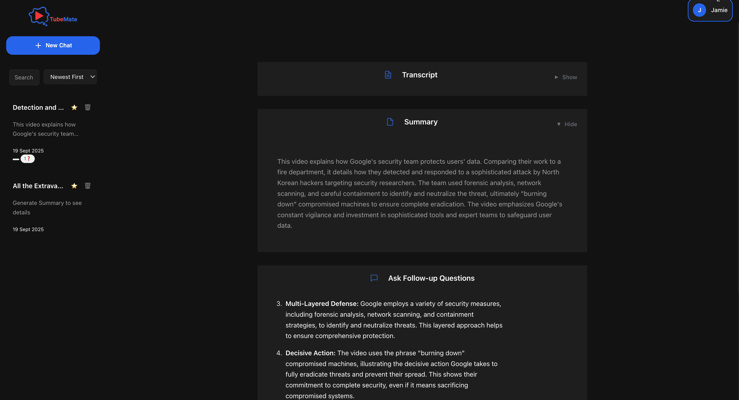 Interactive Q&A mode